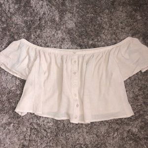 button up off the shoulder top | Forever 21